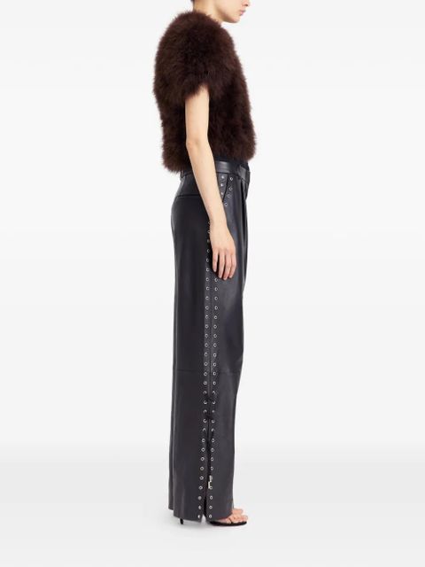 16Arlington Ivlia eyelet lace-up trousers - Brown