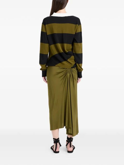 Proenza Schouler Corinna striped polo top - Green