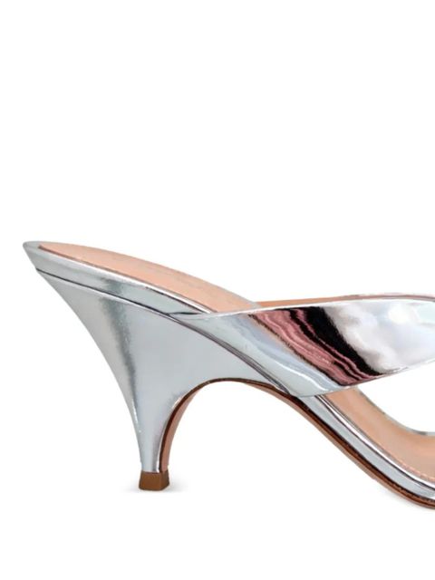 Gianvito Rossi Sofia metallic thong sandals - Silver - zdjęcie produktu nr 2