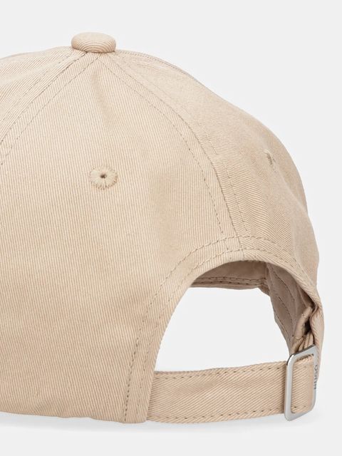 HUGO czapka z daszkiem bawełniana kolor beżowy z aplikacją 50546581 - zdjęcie produktu nr 2