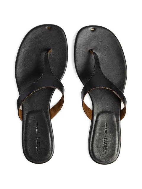 KHAITE round toe flat sandals - Black