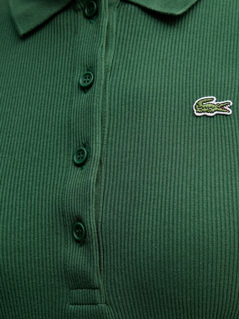 Lacoste polo bawełniane kolor zielony DF5377