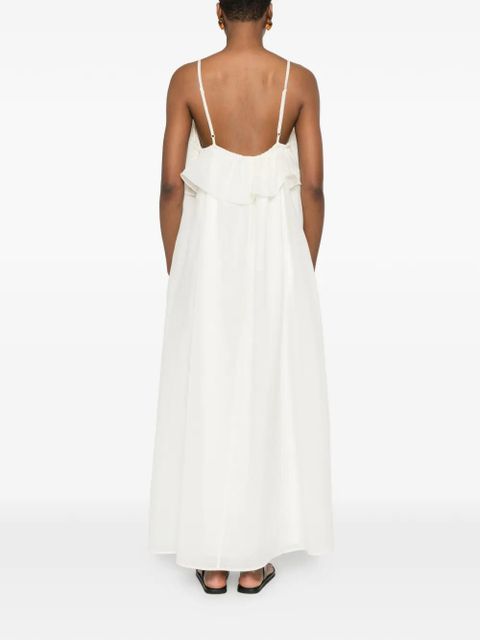 Eleh ruffled midi dress - White