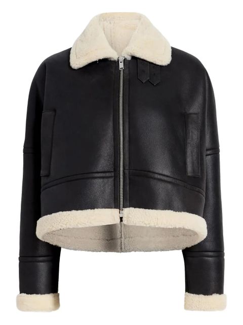 Proenza Schouler leather shearling-linen jacket - Black - zdjęcie produktu nr 1