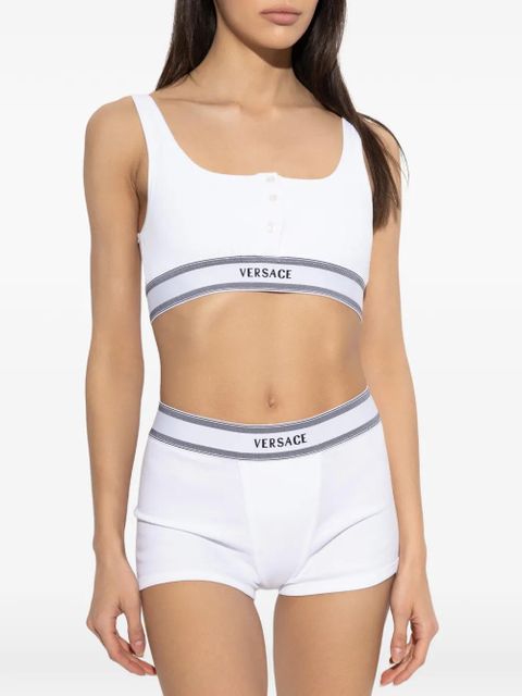 Versace logo-waistband briefs - White