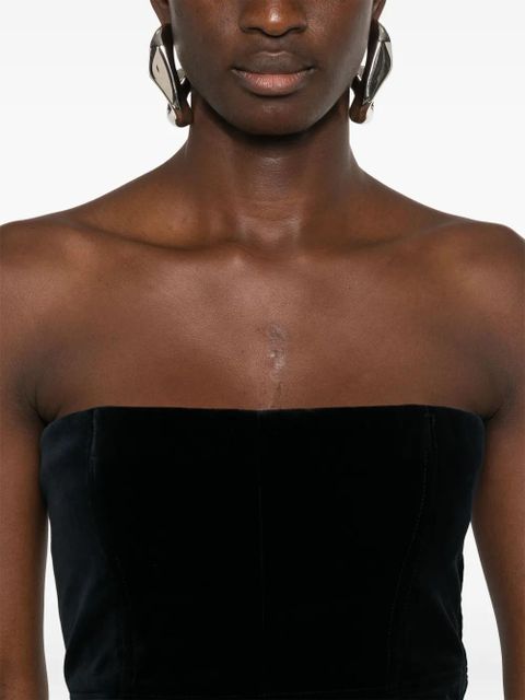 TOM FORD cotton velvet corset - Blue