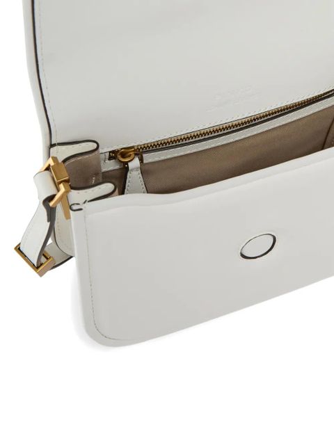 PINKO medium Love Box logo-detail shoulder bag - White