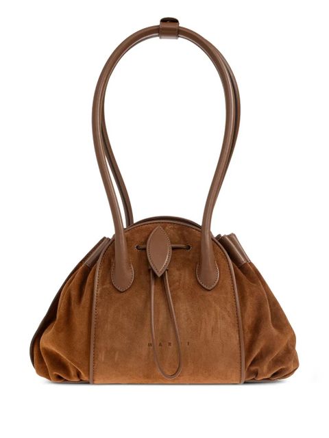 Marni Tulipea drawstring-closure shoulder bag - Brown - zdjęcie produktu nr 1