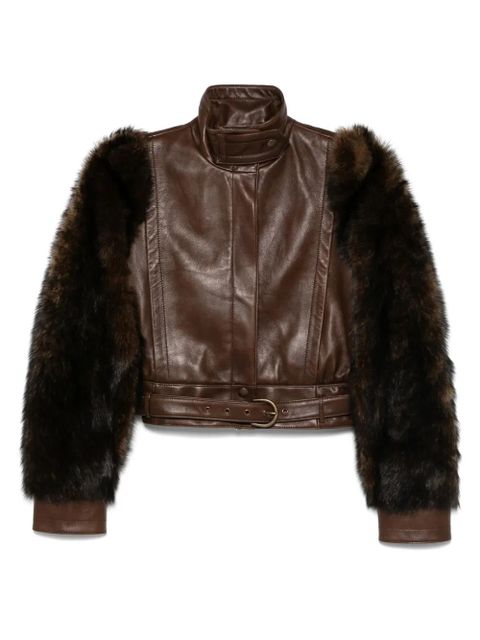 Chloé leather jacket - Brown - zdjęcie produktu nr 1