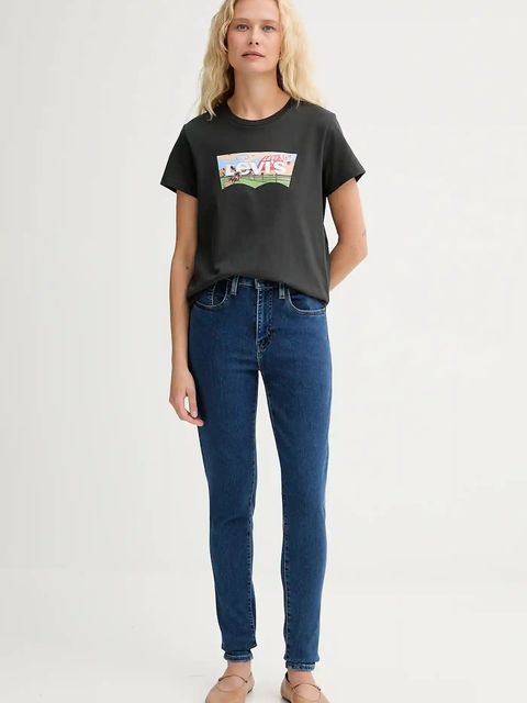 Levi's jeansy 721 HIGH RISE SKINNY damskie kolor niebieski 18882.0928