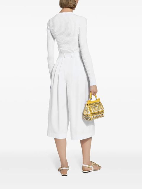 Dolce & Gabbana Metal logo cardigan - White