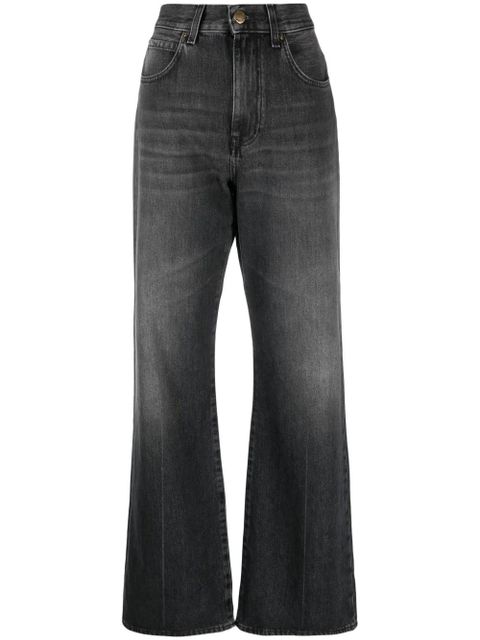PINKO logo-patch bootcut denim jeans - Black - zdjęcie produktu nr 1