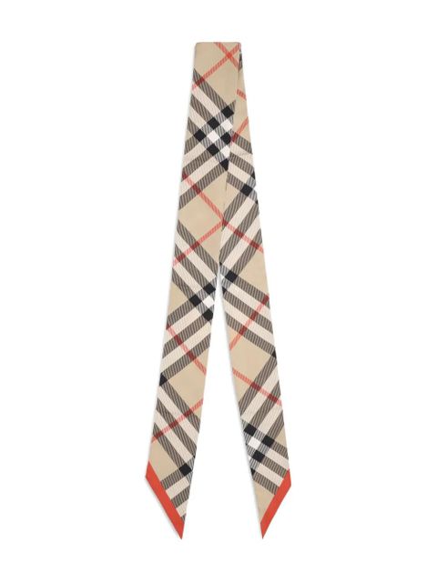 Burberry check-pattern silk scarf - Neutrals - zdjęcie produktu nr 1