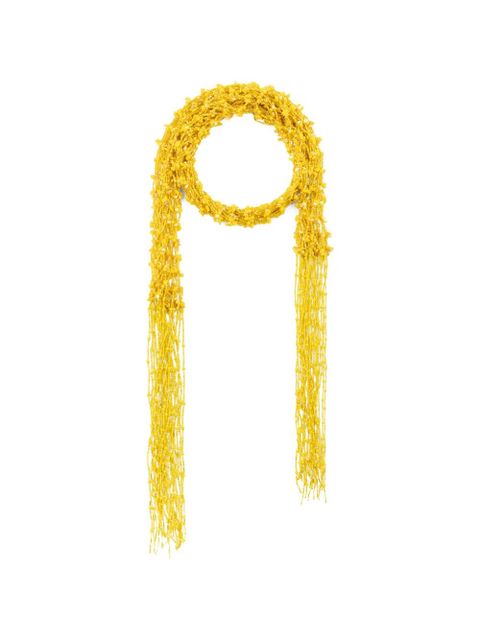DRIES VAN NOTEN embroidered scarf necklace - Yellow - zdjęcie produktu nr 1