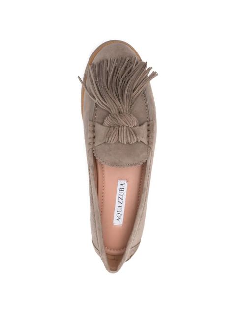 Aquazzura tassel loafers - Brown