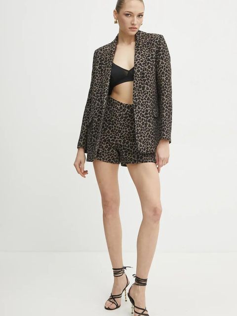 Morgan marynarka VBILI.F kolor beżowy jednorzędowa wzorzysta VBILI.F