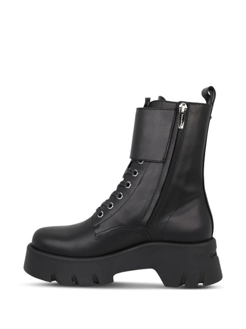 Gianvito Rossi Marloe leather combat boots - Black