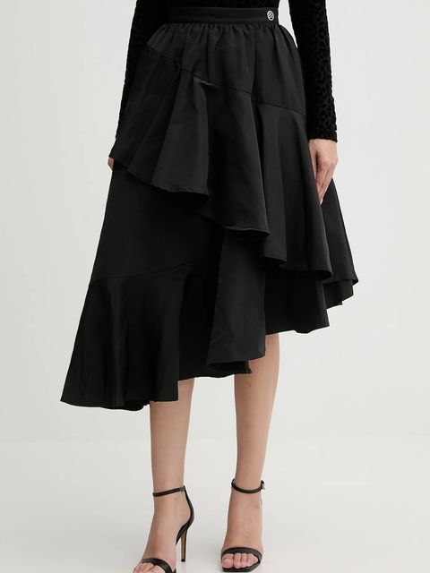 Karl Lagerfeld spódnica kolor czarny midi rozkloszowana A3W12015 - zdjęcie produktu nr 1