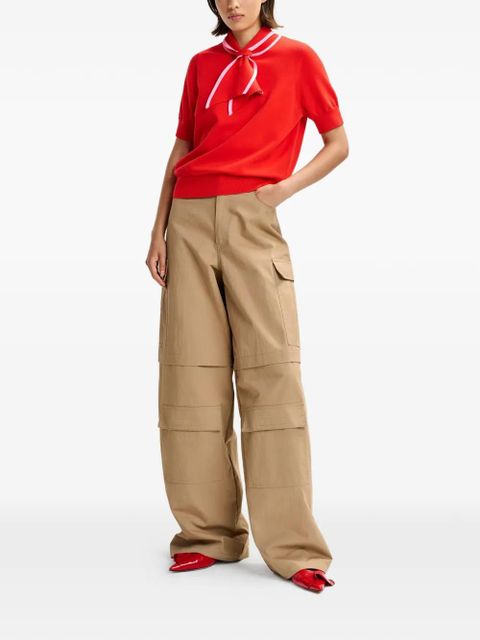 Essentiel Antwerp flap-pocket flared trousers - Neutrals