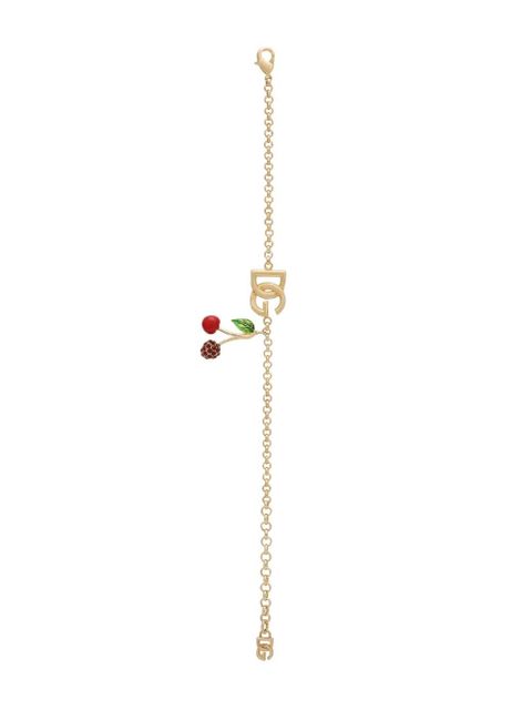 Dolce & Gabbana logo-charm chain bracelet - Gold