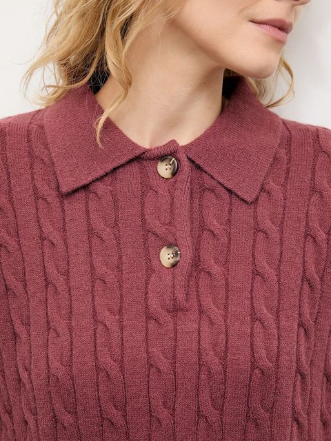 Answear.LAB sweter z kaszmirem damski kolor bordowy