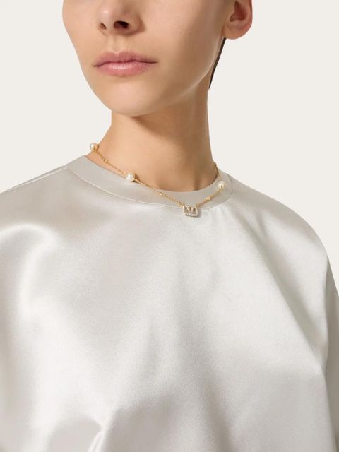 Valentino Garavani VLogo Signature pearl necklace - Gold - zdjęcie produktu nr 2