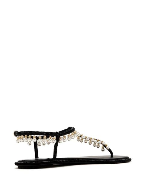 René Caovilla crystal-embellished sandals - Black
