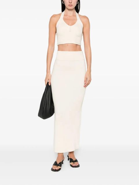 WARDROBE.NYC cotton high-rise skirt - Neutrals - zdjęcie produktu nr 2