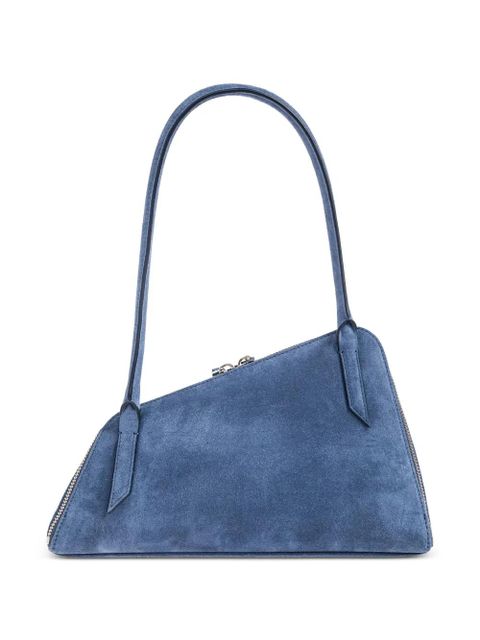 The Attico Sunrise zip suede tote bag - Blue