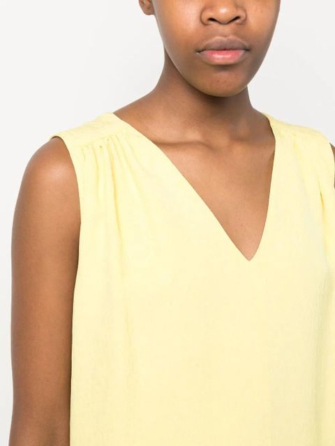 Marni jacquard ruched top - Yellow