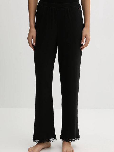 Tommy Hilfiger spodnie piżamowe damskie kolor czarny gładkie UW0UW06074 - zdjęcie produktu nr 1