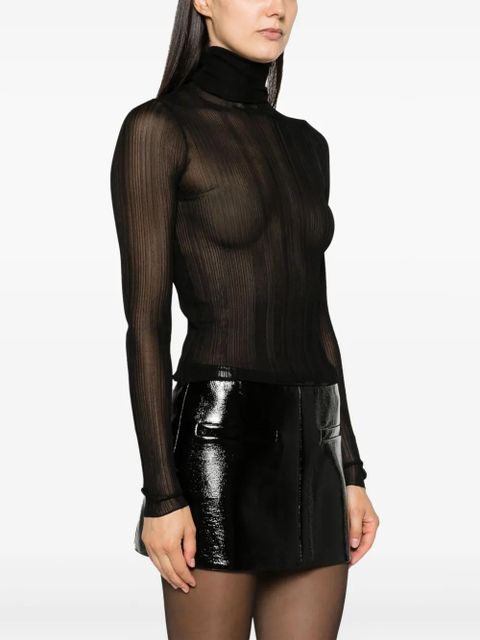 Givenchy semi-sheer mock-neck top - Black