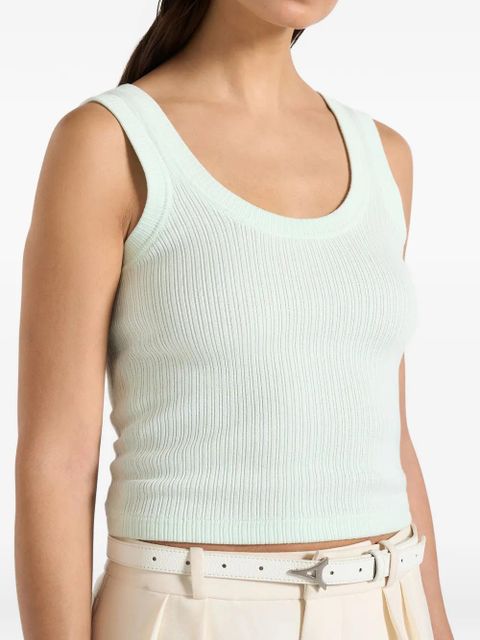 Manière De Voir Liane ribbed scoop-neck tank top - Green