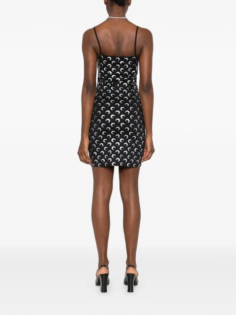 Marine Serre moon-print mini dress - Black