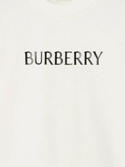 Burberry logo cotton T-shirt - White
