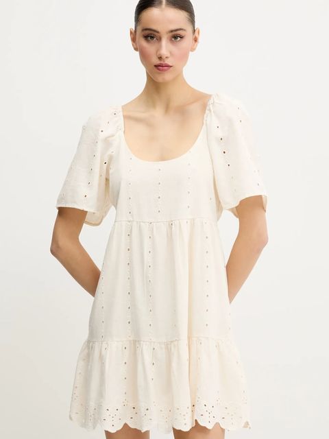 Rip Curl sukienka z domieszką lnu SAN CARLOS - zdjęcie produktu nr 2