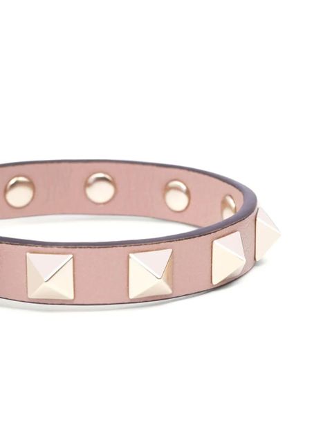 Valentino Garavani Rockstud leather bracelet - Neutrals