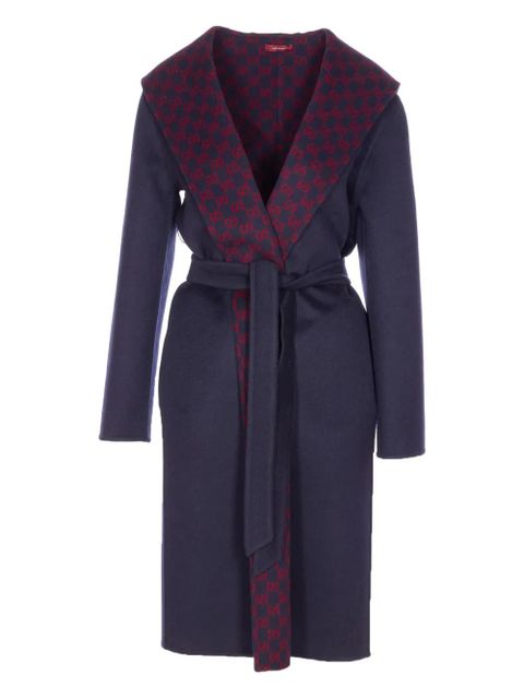 Gucci hooded GG-pattern coat - Blue - zdjęcie produktu nr 1