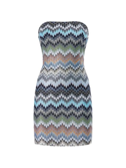 Missoni chevron strapless mini dress - Blue - zdjęcie produktu nr 1