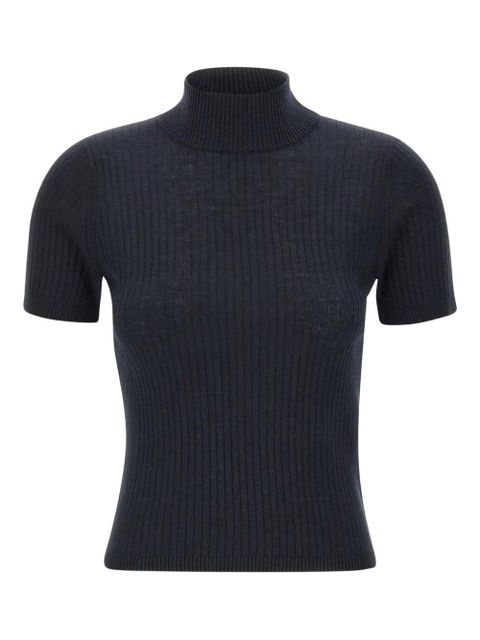 Max Mara turtleneck ribbed top - Black - zdjęcie produktu nr 1