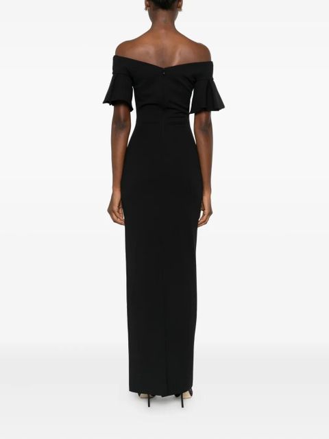 Solace London Cielo off-shoulder maxi dress - Black
