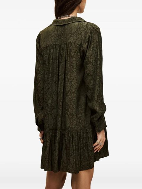 Ba&Sh Rosyna snake-pattern mini dress - Green