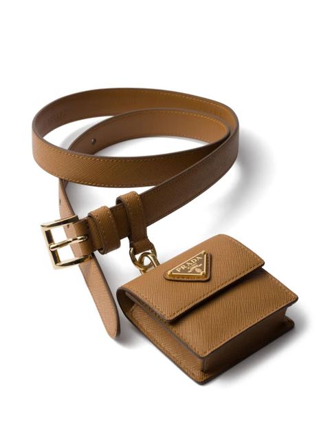 Prada Saffiano leather belt - Brown - zdjęcie produktu nr 2