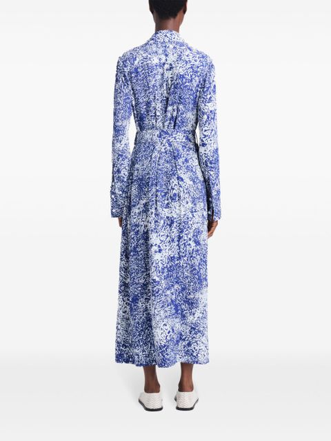 Proenza Schouler abstract-print crepe maxi dress - Blue