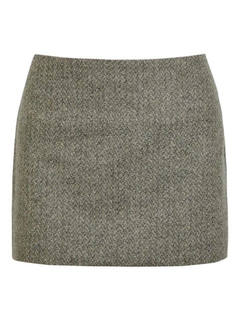 Reformation Carla herringbone tweed mini skirt - Grey - zdjęcie produktu nr 1