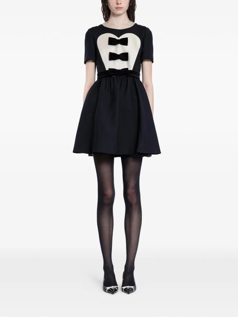 Valentino Garavani Crepe Couture bow-detail mini dress - Black - zdjęcie produktu nr 1