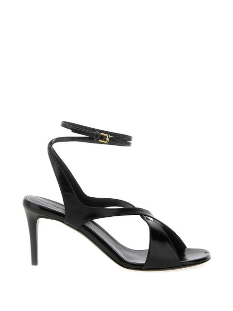 KHAITE enamelled ankle strap liria sandals - Black - zdjęcie produktu nr 1