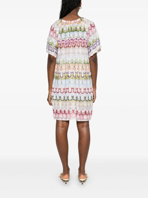 Missoni crochet-knit mini dress - White