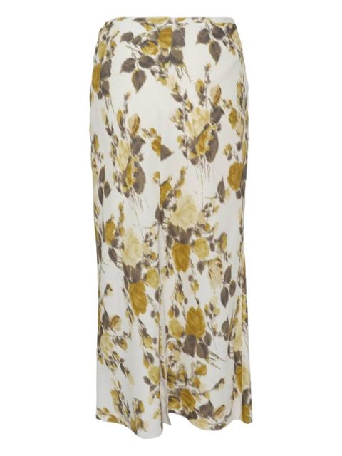 AMI Paris floral-motif midi skirt - Neutrals - zdjęcie produktu nr 2