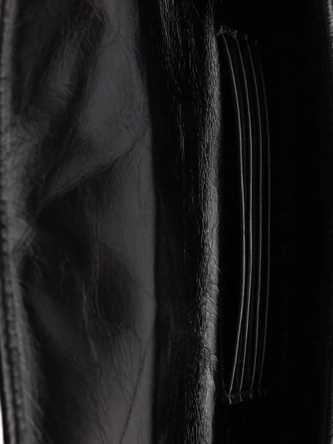 Prada snap triangle leather wallet - Black